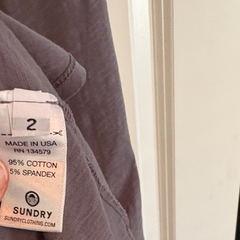 Sundry Casual Pull on neutral midi maxi Skirt Cotton Spandex USA Comfort Wear - Picture 6 of 7